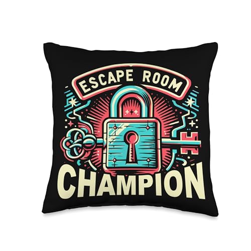 Escape Room Game Lockpicking Puzzle Room Exit Game Throw Pillow - size: 16x16