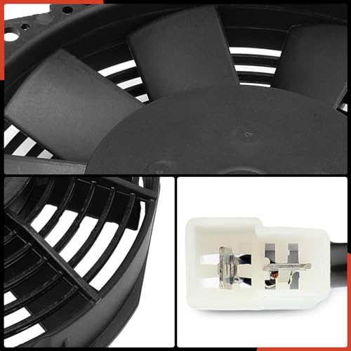 A-Premium 7.5'' 7.5 inch Slim Universal Electric Cooling Fan Assembly | 12V 80W, Pull Fan with Mount Kit - style: 7.5 inch