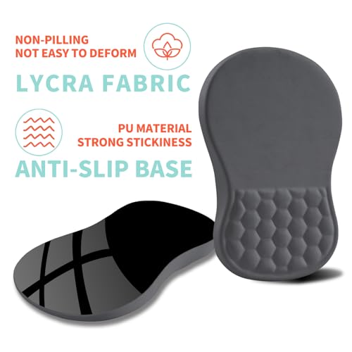 Ergonomic Mouse Pad Wrist Support with Memory Foam Massage Bulge, Carpal Tunnel Pain Relief Mousepad Wrist Rest for Mouse(12x8 inch, Dark Grey) - color: Kg018-dark Grey