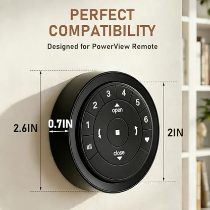 Wall Mount Holder for Hunter Douglas PowerView Remote Control Gen 2 & Gen 3 Surface Mount Bracket Station Only with Adhesive Strip and Screw, Black 1 Pack - color: Black