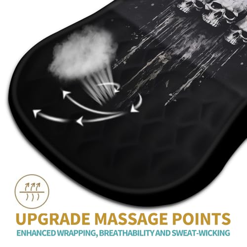 Hokafenle Ergonomic Mouse Pad Wrist Support with Massage Design, Wrist Rest Pain Relief Mousepad with Memory Foam&Non-Slip PU Base, Mouse Pads for Wireless Mouse & Desk (12x8 inch,Demon Angel) - color: HK028-Demon Angel