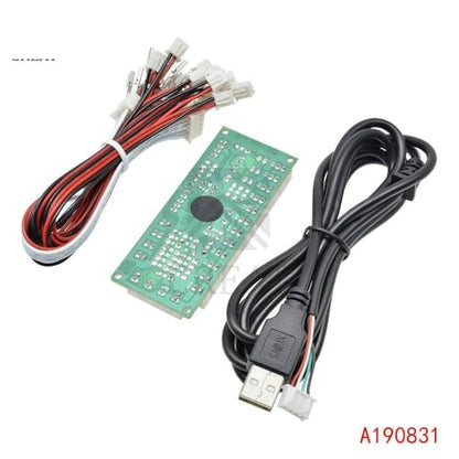 Zero Delay Arcade USB Encoder PC to Joystick Push Buttons Wired Cables for MAME Fight Stick Control Module Board