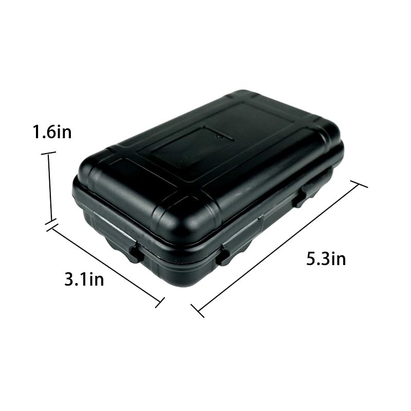 Small Black Hard Plastic Protective Storage Case with Pluck Foam Insert 5.31×3.15×1.57in Lightweight Waterproof Mini Carrying Box for Small Tools Electronics Fishing Lure Outdoor Gear Daily Tiny Items