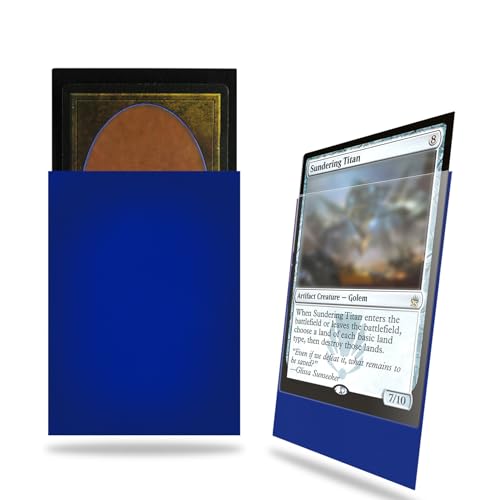 Night Blue Card Sleeves 200 Pack, Standard Card Sleeves Sturdy Sleeves | Matte Back Finish, Perfect Shuffling - Protect All Your Trading Cards Collectible Cards by Fabmaker, Never Tear - color: Night Blue, size: 200 pack Card Sleeves
