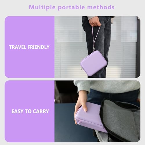 Supmay Hard Carrying Case for G350/RG35XX Pro/RG40XXV/RG405V/RG406V Retro Handheld Game Console, Retro Game Travel Storage Holder with Mesh Bag for SD Card, USB Charging Cable, User Manual, Purple - color: Purple