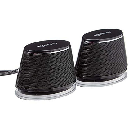 Amazon Basics - USB-Powered Computer Speakers with Dynamic Sound, 12 Count (Pack of 1), Black - color: Black, size: 12 Count (Pack of 1)