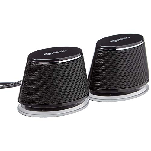 Amazon Basics - USB-Powered Computer Speakers with Dynamic Sound, 12 Count (Pack of 1), Black - color: Black, size: 12 Count (Pack of 1)