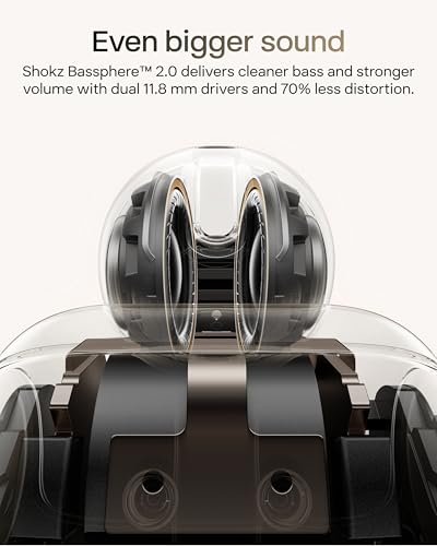 SHOKZ OpenDots 2 Open-Ear Clip-On Earbuds with Upgraded Dolby Audio, 3-Mic Clear Calls, Rich Bass, Up to 40 Hrs of Audio, Wireless Charging, Interchangeable Left/Right Earbuds, IP57, Bluetooth 6.1 - color: Pearl white