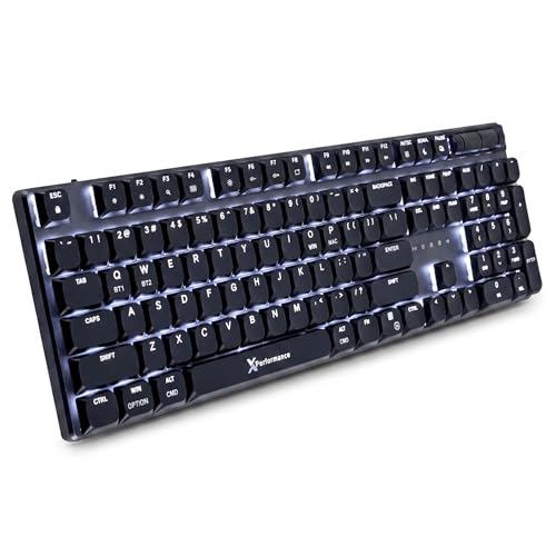 X9 Slim Mechanical Keyboard Wireless – Low Profile Red Switches, Triple Mode (Bluetooth + 2.4GHz + USB), Full Size 107-Key with Number Pad, Backlit, Rechargeable – Quiet Typing for Mac and PC