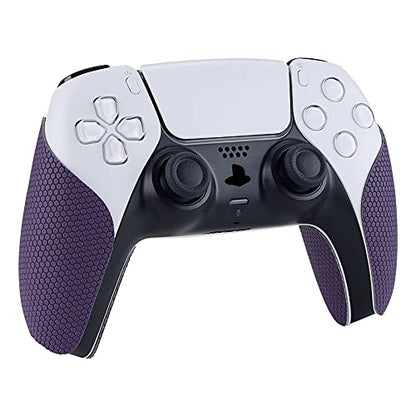 eXtremeRate PlayVital Purple Anti-Skid Sweat-Absorbent Controller Grip for ps5 Controller, Professional Textured Soft Rubber Pads Handle Grips for ps5 Controller - color: Purple