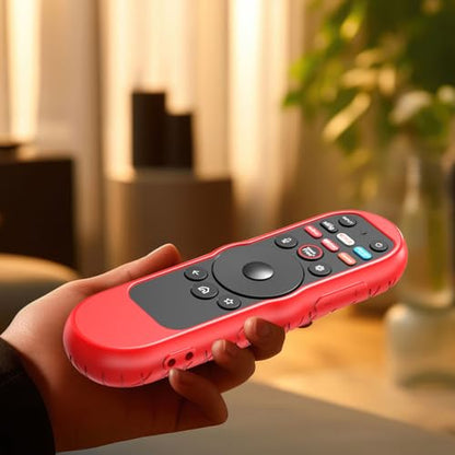 Case Cover for VIZIO XRT270 Smart TV Remote Control Silicone Skin Sleeve with Lanyard Red - color: Non-glow Red