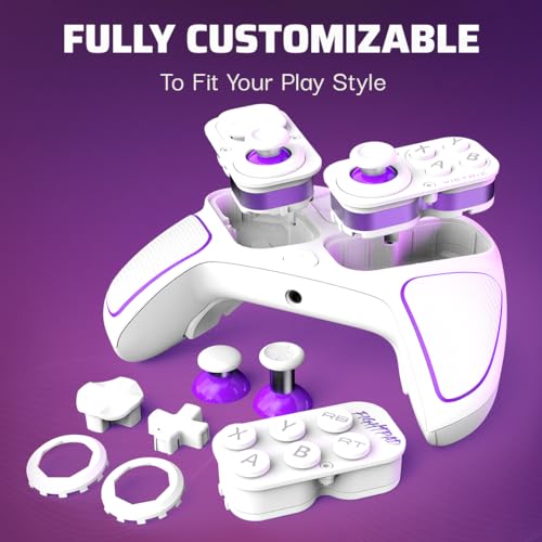 Victrix Pro BFG Wireless Gaming Controller - Xbox Series X|S, Xbox One & PC | Dolby Atmos, 4 Mappable Back Buttons, Interchangeable Thumbsticks & D-Pads, Customizable Hair Triggers & Paddles, White - color: White
