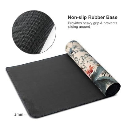35.4 x 15.7 in, Waterproof XXL Large Mouse Pad for Desk, Extended Keyboard Mouse Mat for Computer Office, Big Laptop Mouse pad, Gaming Pc-Weeds and Flowers - color: Weeds and Flowers