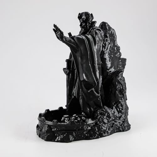 DND Dice Tower God Dice Tower DND Accessories | dnd dice tray for RPG Games Tabletop Games Such Dragons and Dungeons - color: Black
