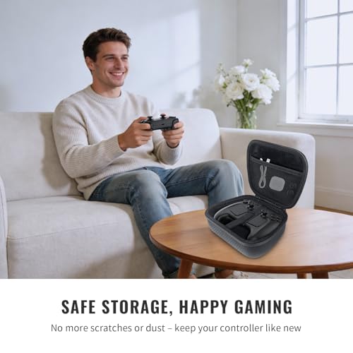 JDDWIN Universal Controller Case Compatible with Steam Controller 2026/PS5/Nintendo Switch/Xbox Series& More,Travel Storage Bag,Protective Cover Hard Carrying Case