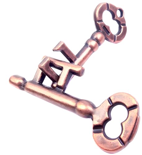 Traditional Metal Brain Teaser – Classic Puzzle Toy for Logic & Skill Development (Keys) | Metal, keys interlocking design, logic and patience, durable, for kids adults, IQ puzzle, group play