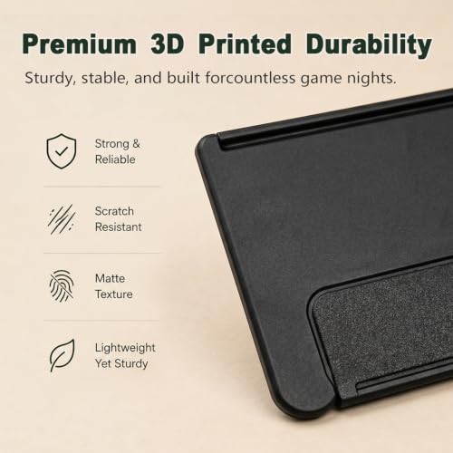Mahjong Card Holder for Table, Under Mat Slide in Stand Angled Viewing Rack Foldable 3D Printed Space Saving Accessory for American Mahjong Mat (C - 04) - color: C - 04