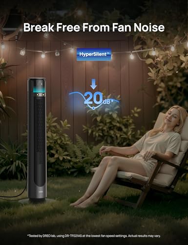 DREO TurboCool Outdoor Misting Fan 711AS, 33 ft/s High Velocity, 20dB Quiet | 12 Speeds, 4 Modes, 150° Customizable Oscillating, Smart Standing Fan for Bedroom, DC Motor, IPX4-rated Weather Resistant - color: Charcoal
