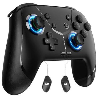 GMBACK Wireless Switch 2 Pro Controller with Home Wake Up & Loop Macros | Bluetooth Controller for Nintendo Switch 2/1/Lite/OLED/iPhone/Android/PC/Steam/TV with Vibration/6-Axis Gyro/Turbo/800mAh - color: Black