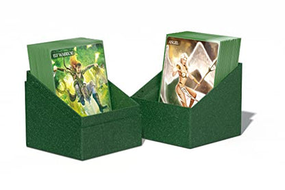 Ultimate Guard RTE Boulder 100+, Deck Case for 100 Double-Sleeved TCG Cards, Green, 97% Renewable, Made in Germany, Secure & Durable Storage - color: Green