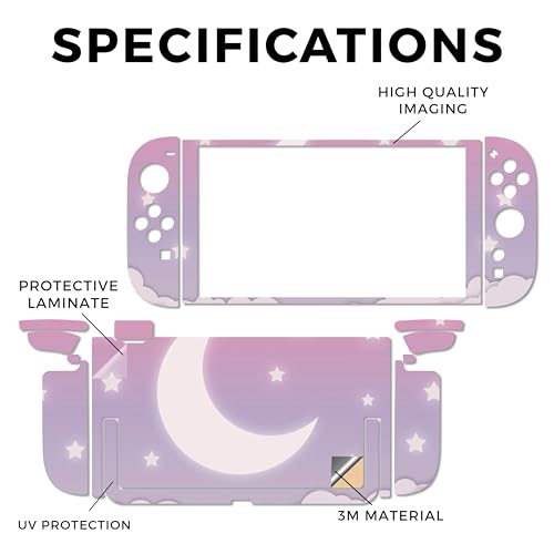 Gaming Skin Compatible with Nintendo Switch 2 Console Only - Baby Moon - Premium 3M Vinyl Protective Wrap Decal Cover - Easy to Apply | Crafted in The USA by MightySkins - color: Baby Moon, size: Switch 2 Console Skin Only, style: Matte Finish