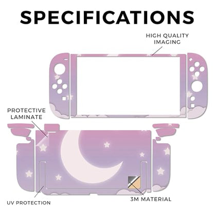 Gaming Skin Compatible with Nintendo Switch 2 Console Only - Baby Moon - Premium 3M Vinyl Protective Wrap Decal Cover - Easy to Apply | Crafted in The USA by MightySkins - color: Baby Moon, size: Switch 2 Console Skin Only, style: Matte Finish