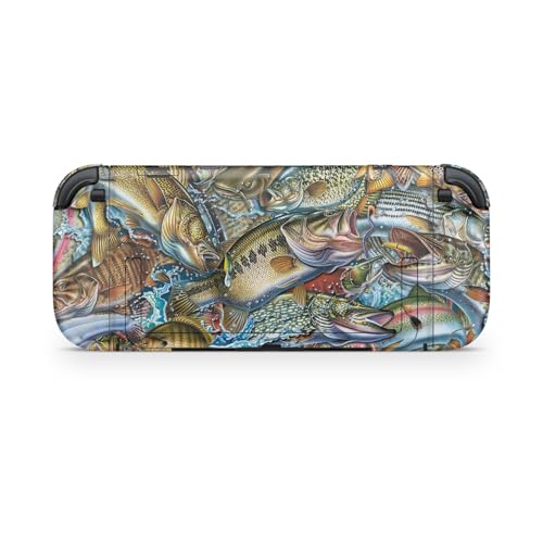 Gaming Skin Compatible with Nintendo Switch 2 Console Only - Action Fish Puzzle - Premium 3M Vinyl Protective Wrap Decal Cover - Easy to Apply | Crafted in The USA by MightySkins - color: Action Fish Puzzle, size: Switch 2 Console Skin Only, style: Matte