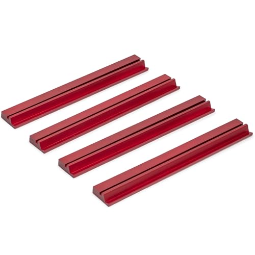 Yellow Mountain Imports Dark Camphor Wooden Mahjong Game Racks with Pushers, 18 Inches - Set of 4 (Includes Magnetically Attached Mahjong Pushers) - color: Dark Camphor