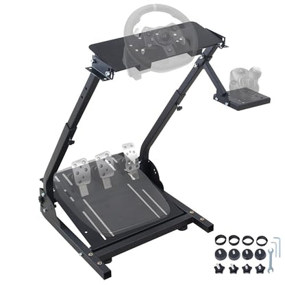 Migoda G920 Racing Steering Wheel Stand Shifter Mount fit,Folding Wheel Stand, Height Adjustable Steering Wheal Stand Compatible with G25,G27,G29,G920 Gaming NOT Included Racing Wheel