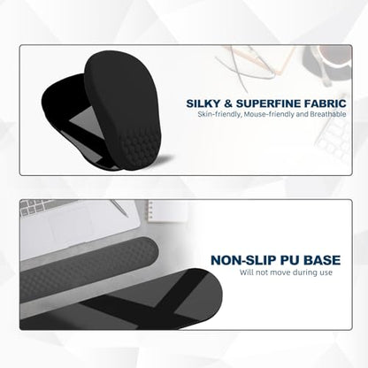 Ergonomic Mouse Pad and Keyboard Wrist Rest with Massage Design, Space-Saving Mouse Pad Wrist Support, Memory Foam Wrist Rest with Non-Slip PU Base for Computer Desk, Black - color: Massage01-black