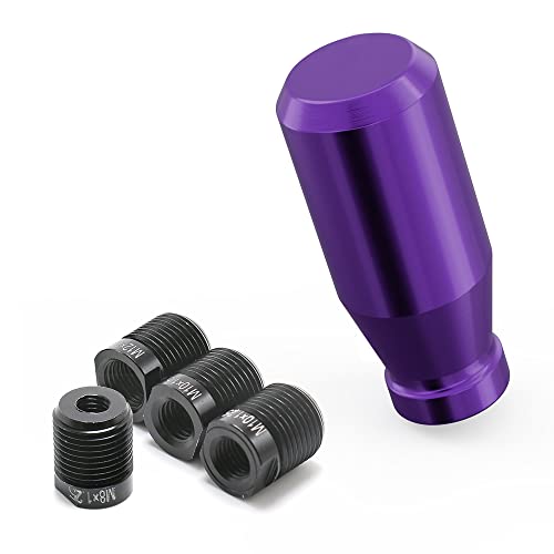 Purple Weighted Manual Automatic Gear Shifter Shift Knobs Lever with 6 Metal Adapters Fit Compatible with Manual Cars Most Automatic Cars - color: AA-Z-04-02
