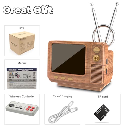 Mini TV Retro Handheld Game Console -JALECO Licensed Classic Games, Portable Gaming Toy with TF Card to Expand 80s 90s Games, Support Two Players & Game Save, Ideal Gift for Boys Girls