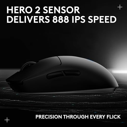 Logitech G PRO 2 Lightspeed Ambidextrous Wireless Gaming Mouse - Black | Symmetrical design, <4 customizable magnetic side buttons, USB-C charging, PowerPlay Wireless Charging Supported, For PC/Mac - color: Black