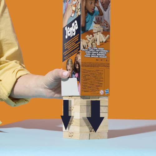 Official Hasbro Games Jenga Game | Digital Die for 6 More Ways to Play | Original Wood Block Game | Stacking Tower | Ages 6+ | 1+ Players | Party Games