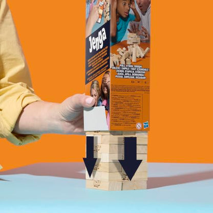 Official Hasbro Games Jenga Game | Digital Die for 6 More Ways to Play | Original Wood Block Game | Stacking Tower | Ages 6+ | 1+ Players | Party Games