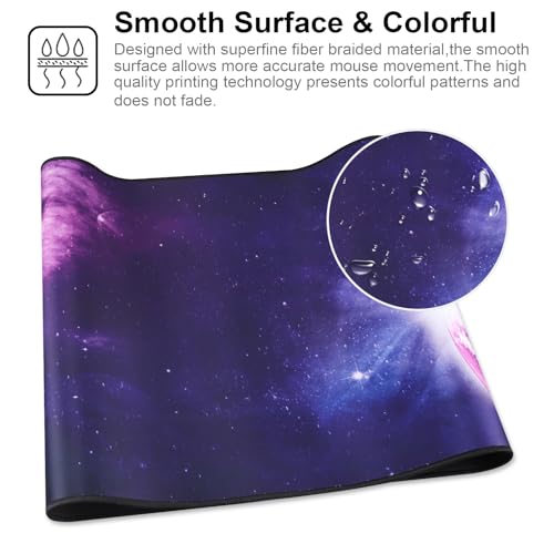XXL Professional Large Mouse Pad & Computer Game Mouse Mat (35.4x15.7x0.1IN, Sky Planet) - color: Sky planet, size: 35.4x15.7x0.1IN