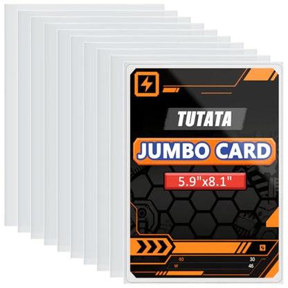 Jumbo-Card-Sleeves 4 Mil 5.9x8.1 Extra-Thick Big Card Protector Sleeves Jumbo Card Protector-50 Pack - size: XL 5.9x8.1"