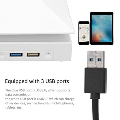 Console Cooling Fan Controller Charger Accessories Charging Station Cooling Station Cooling Fan Stand,Cooling Fan 12w Colorful Light Adjustable for Touch Console (White)