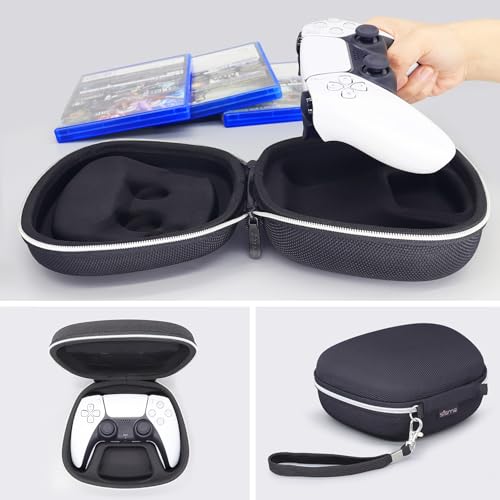 Carry Case Compatible with PS5 DualSense Wireless Controller, PlayStation 5 Controller Holder Travel Safekeeping Protective Case Storage Bag - color: Black