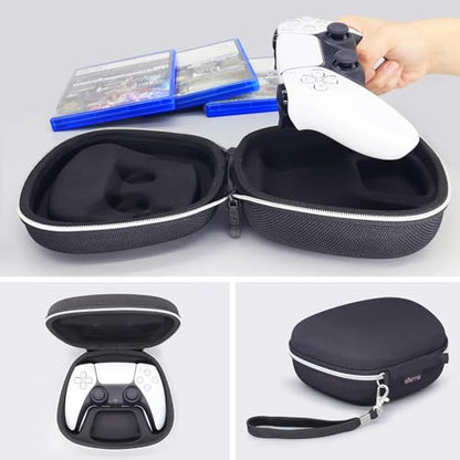 Carry Case Compatible with PS5 DualSense Wireless Controller, PlayStation 5 Controller Holder Travel Safekeeping Protective Case Storage Bag - color: Black
