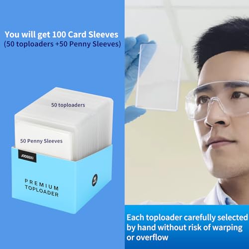 3" X 4" Top Loaders for Cards, 50 Pcs/Bag | Double-Sided Removable Protective Films, Hard Plastic Card Sleeves, Slightly Flexible, Easy Take in and Take Out - size: W50 PACK