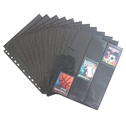 Superior 9-Pocket Double-Sided Trading Card Pages, 900 Pockets Side-Loading Card Binder Sleeves,Card Protector Sheets for Various Trading and Sports Cards | Side Loading Trading Card Binder Sleeves, Heavy-duty Album Page Protectors for 3-ring/D-ring Binde