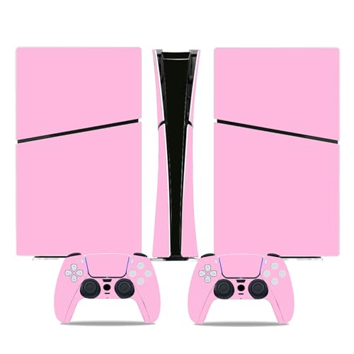 Skin Sticker Compatible with PS5 Slim Digital Console Controller (Pink) | Protective Decal Cover, Game Device Vinyl - color: Pink