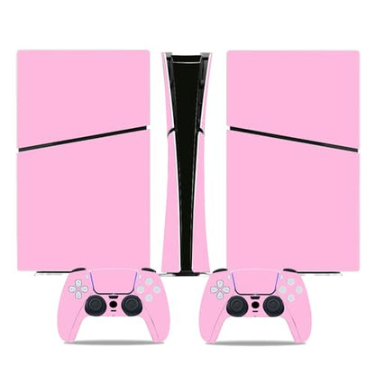 Skin Sticker Compatible with PS5 Slim Digital Console Controller (Pink) | Protective Decal Cover, Game Device Vinyl - color: Pink