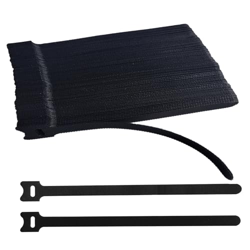 100 PCS 12 Inches Black Reusable Cable Ties,Multi-purpose Adjustable Cord Straps,Cable Organizer,Cord Wrap and Hook Loop Cords Management,Adjustable Cord Ties for Home,Garden,Office,Data Centers - size: 12inches-100PCS
