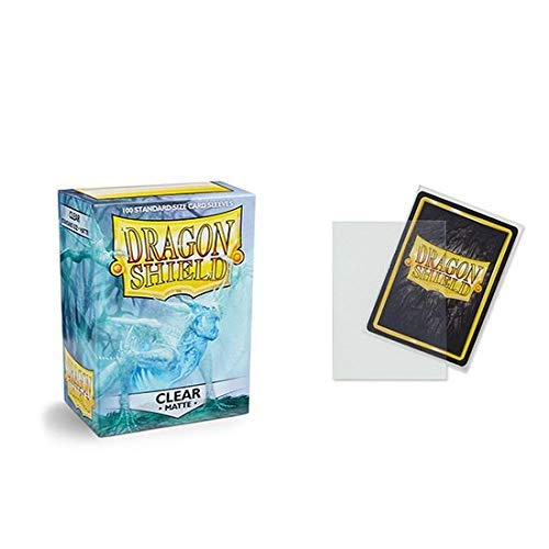 5 Packs Dragon Shield Matte Clear Standard Size 100 ct Card Sleeves Value Bundle!