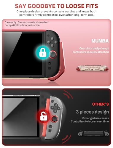 Mumba Blade Series Case for Nintendo Switch 2 [Dock Friendly] [Military-Grade Protection] Switch 2 Grip Protective Cover Shell, Quick-Release Joy-Con, Accessories for Switch 2 Controllers (Arcade) - color: Arcade