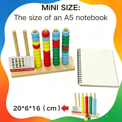3D Color Stacks Challenge Game,2-4 Players Family Board Game for Adults & Teens,Mini Color Stack for Game Night and Travel
