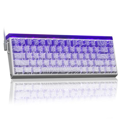 AULA Hero 68 HE 60% Gaming Keyboard Wired, Hall Effect Magnetic Switch Keyboard with Adjustable Actuation, Fast Trigger Mode, 8K Hz Polling Rate, 0.125ms Latency,Side Printed PBT Keycaps, RGB Backlit - color: Purple
