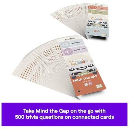 Spin Master Games, SolidRoots Mind the Gap Travel Edition, On-The-Go Trivia Game for the Generations, Family Game Night, Road Trip Activity, 2+ Players, for Ages 8 & Up